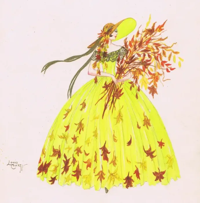 Framed Print : Costume design by Louis Curti