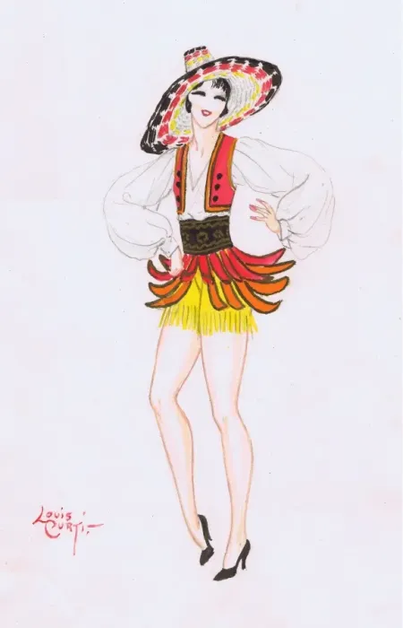 Framed Print : Costume design by Louis Curti Framed Print : Costume design by Louis Curti
