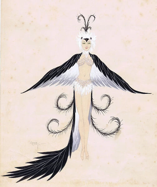 Costume design by Louis Curti for birds, 1930s