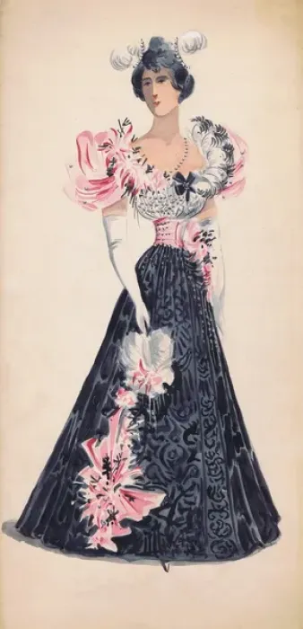 Framed Print : Costume design by unknown artist Framed Print : Costume design by unknown artist