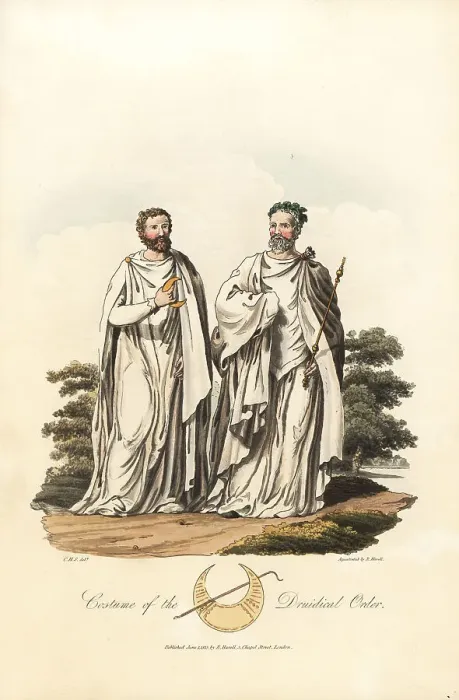 Framed Print : Costume of the Druidical Order of the pre-Roman era Framed Print : Costume of the Druidical Order of the pre-Roman era