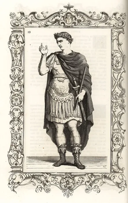 Framed Print : Costume of an emperor of ancient Rome Framed Print : Costume of an emperor of ancient Rome