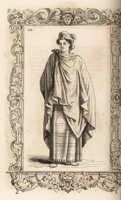 Framed Print : Costume of an Ethiopian virgin, 16th century Framed Print : Costume of an Ethiopian virgin, 16th century