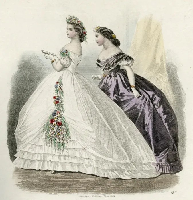 Framed Print : Costume February 1864 Framed Print : Costume February 1864