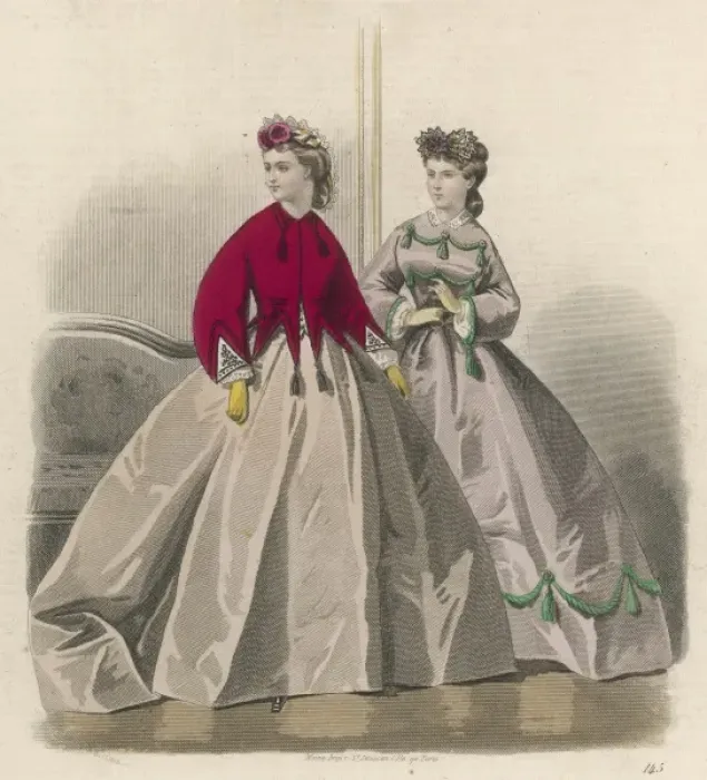Framed Print : Costume February 1864 Framed Print : Costume February 1864
