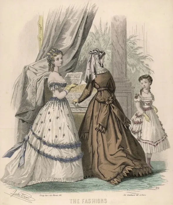 Framed Print : Costume February 1868 Framed Print : Costume February 1868
