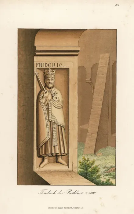 Framed Print : Costume of Frederick I, Holy Roman Emperor, d. 1190 Framed Print : Costume of Frederick I, Holy Roman Emperor, d. 1190