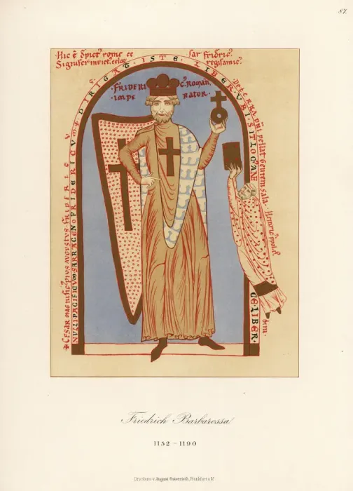 Framed Print : Costume of Frederick I, Holy Roman Emperor, d. 1190 Framed Print : Costume of Frederick I, Holy Roman Emperor, d. 1190