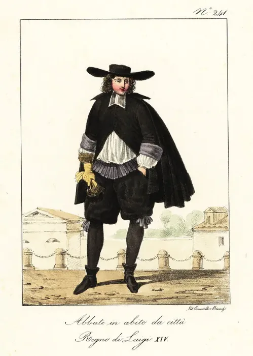 Framed Print : Costume of a French abbot, 17th century Framed Print : Costume of a French abbot, 17th century