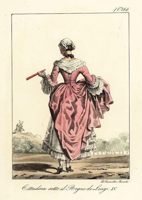 Framed Print : Costume of a French bourgeois man, mid-18th century Framed Print : Costume of a French bourgeois man, mid-18th century