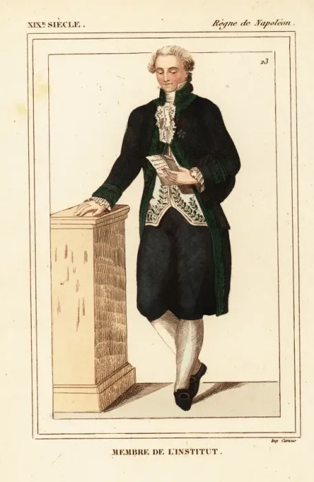 Framed Print : Costume of a French member of an Institute, Napoleonic era Framed Print : Costume of a French member of an Institute, Napoleonic era