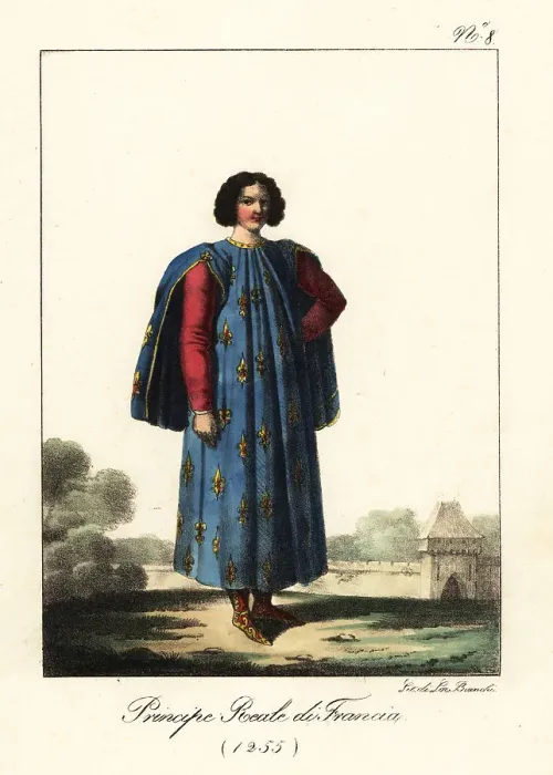 Framed Print : Costume of a French prince, 1255 Framed Print : Costume of a French prince, 1255