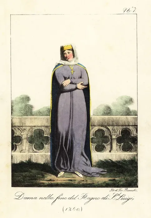 Framed Print : Costume of a French woman, 1260 Framed Print : Costume of a French woman, 1260