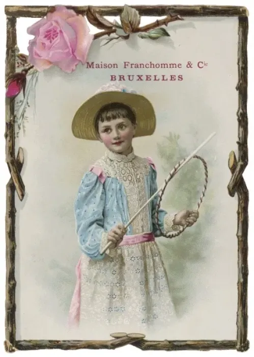 Framed Print : Costume / Girl / Franchomme Framed Print : Costume / Girl / Franchomme