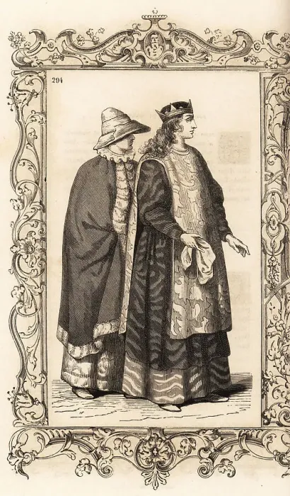 Framed Print : Costume of a Goth woman, 16th century