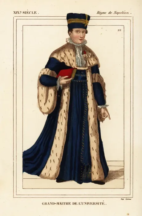 Framed Print : Costume of a Grand Master of a University, Napoleonic era Framed Print : Costume of a Grand Master of a University, Napoleonic era