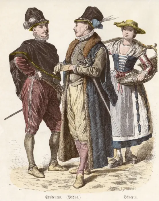 Framed Print : Costume / Italian Students Framed Print : Costume / Italian Students