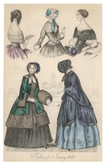 Framed Print : Costume January 1849 Framed Print : Costume January 1849
