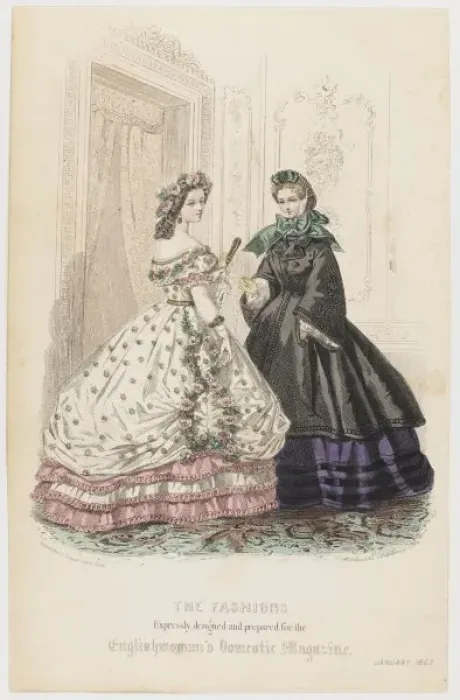 Framed Print : Costume January 1862 Framed Print : Costume January 1862