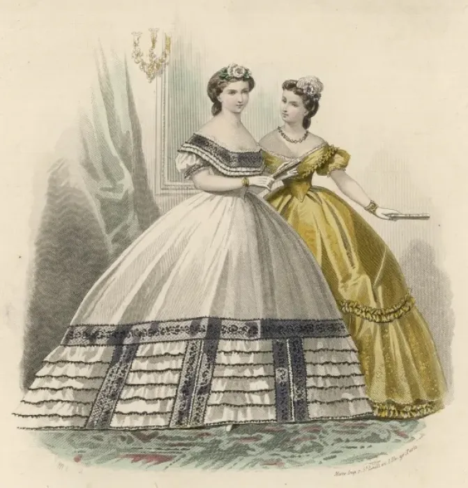 Framed Print : Costume January 1864 Framed Print : Costume January 1864