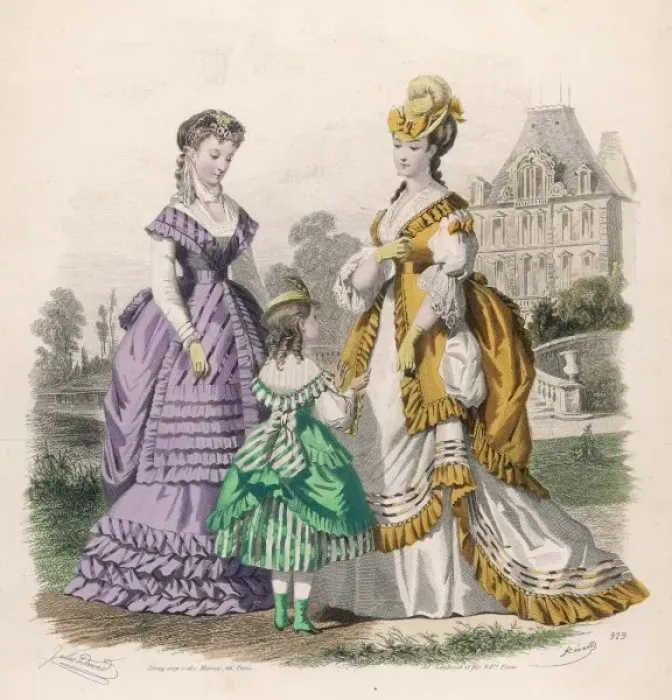 Framed Print : Costume July 1869 Framed Print : Costume July 1869