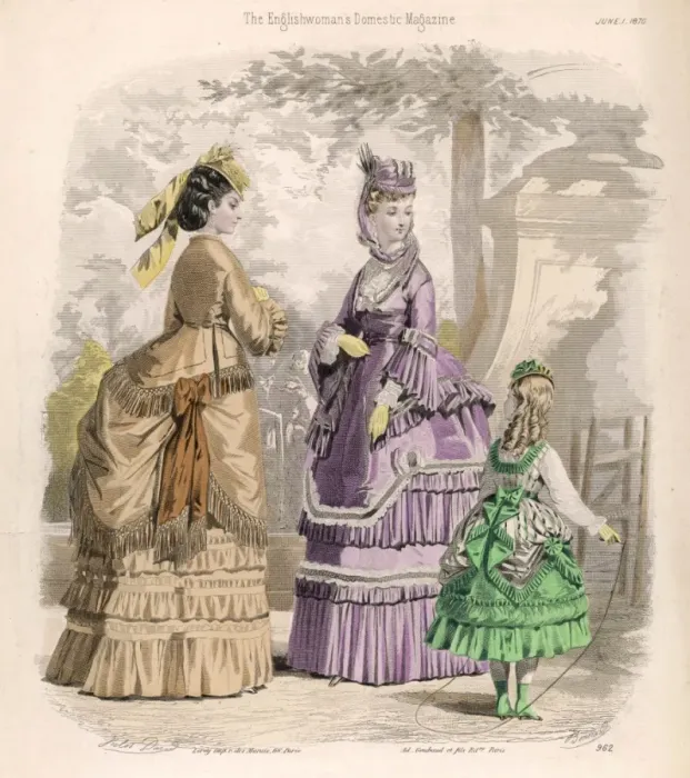 Framed Print : Costume June 1870 Framed Print : Costume June 1870
