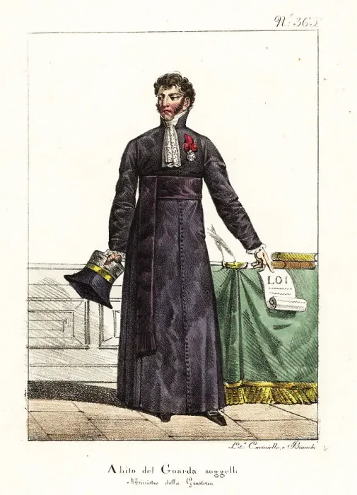 Framed Print : Costume of the Keeper of Seals, Minister of Justice, France Framed Print : Costume of the Keeper of Seals, Minister of Justice, France