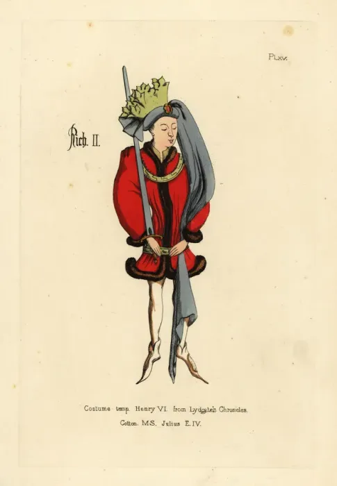 Framed Print : Costume of King Richard II of England Framed Print : Costume of King Richard II of England