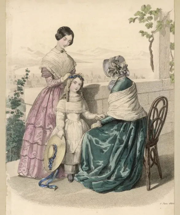 Framed Print : Costume La Mode 1846 Framed Print : Costume La Mode 1846