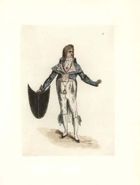 Framed Print : Costume of Lagorille, wig artist, one of Framed Print : Costume of Lagorille, wig artist, one of