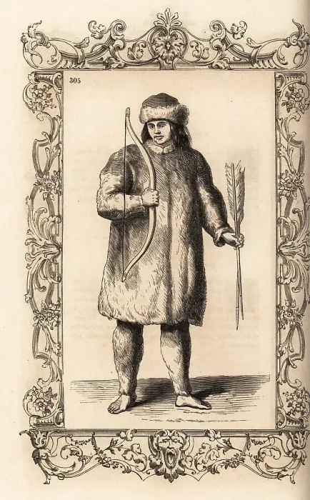 Framed Print : Costume of a Laplander or man of Lapland, 16th century Framed Print : Costume of a Laplander or man of Lapland, 16th century