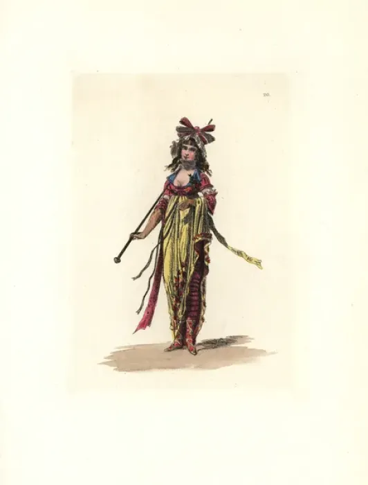 Framed Print : Costume of Madame Besuchet, nouveau riche Framed Print : Costume of Madame Besuchet, nouveau riche