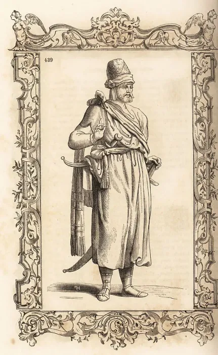 Framed Print : Costume of a man of the Kingdom of Tlemcen (Algeria), 16th centu Framed Print : Costume of a man of the Kingdom of Tlemcen (Algeria), 16th centu