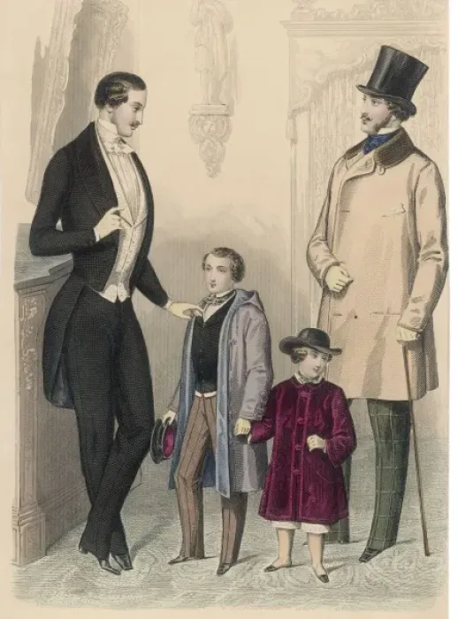 Framed Print : Costume Men & Boys 1848 Framed Print : Costume Men & Boys 1848