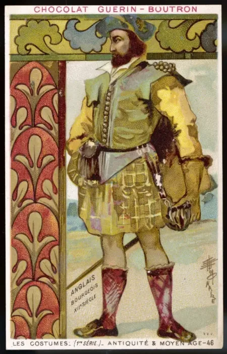 Framed Print : Costume / Men / Scottish 12C Framed Print : Costume / Men / Scottish 12C
