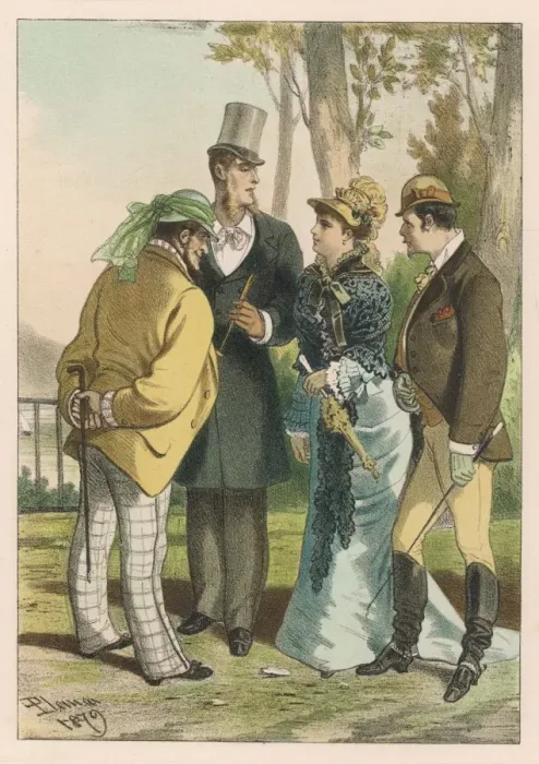 Framed Print : Costume Men & Woman 1879 Framed Print : Costume Men & Woman 1879