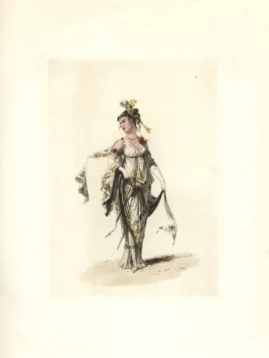 Framed Print : Costume of the merveilleuse Lodoiska, French Directory era Framed Print : Costume of the merveilleuse Lodoiska, French Directory era