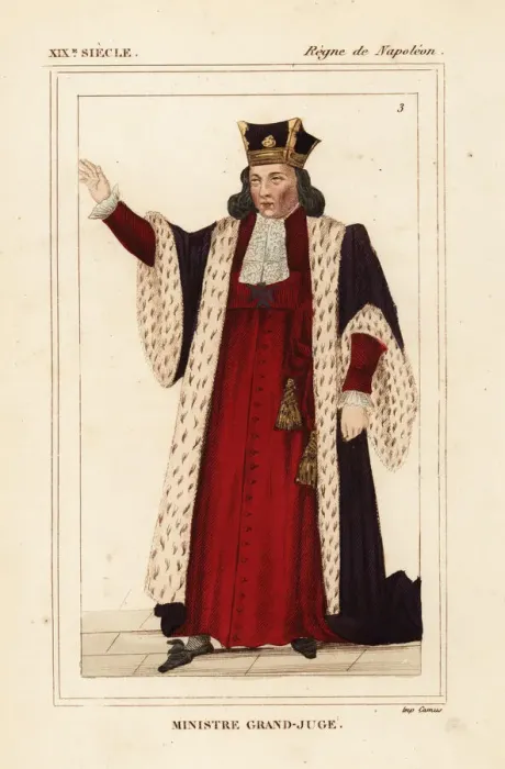 Framed Print : Costume of a Ministre Grand-Juge, Napoleonic era Framed Print : Costume of a Ministre Grand-Juge, Napoleonic era