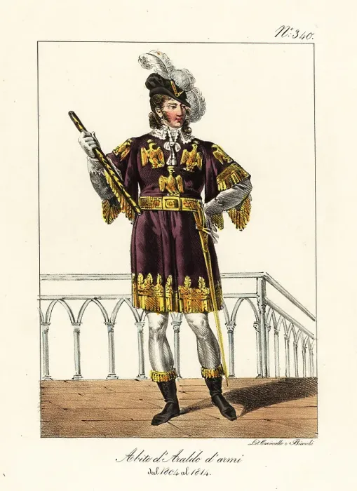 Framed Print : Costume of a Napoleonic Herald of Arms Framed Print : Costume of a Napoleonic Herald of Arms