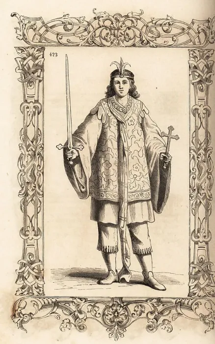 Framed Print : Costume of a page of legendary Christian patriarch Prester John Framed Print : Costume of a page of legendary Christian patriarch Prester John