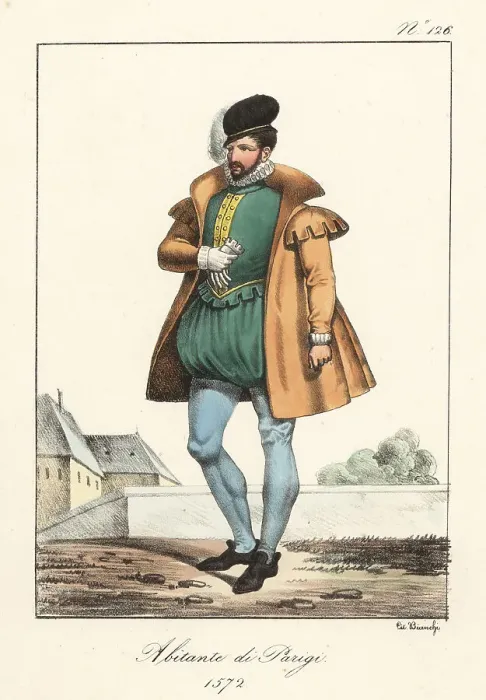Framed Print : Costume of a Parisian gentleman, 1572 Framed Print : Costume of a Parisian gentleman, 1572