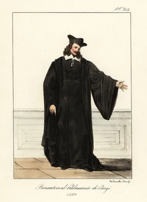 Framed Print : Costume of the Procureur general of France, 1550 Framed Print : Costume of the Procureur general of France, 1550