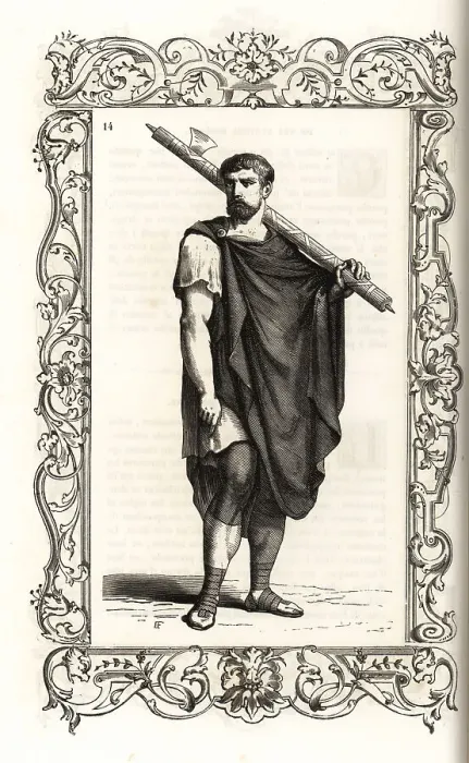 Framed Print : Costume of a Roman lictor Framed Print : Costume of a Roman lictor