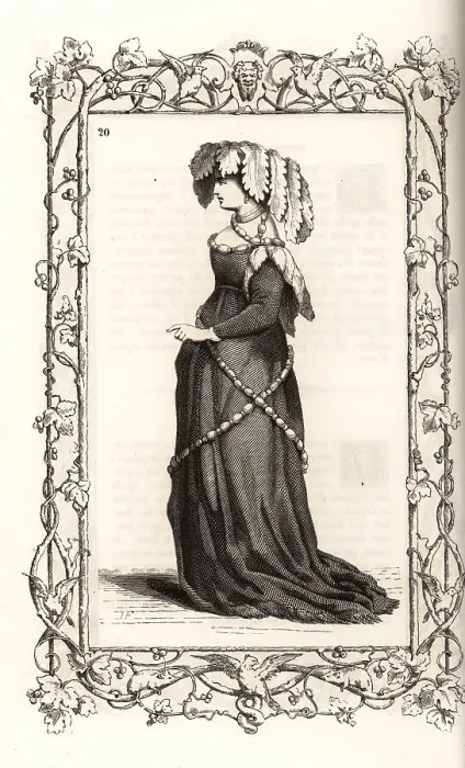 Framed Print : Costume of a Roman woman, circa 1000 Framed Print : Costume of a Roman woman, circa 1000