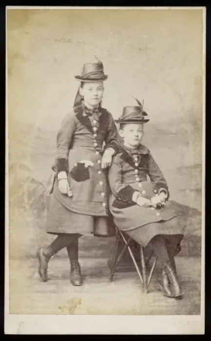 Framed Print : Costume / Sisters C. 1870 Framed Print : Costume / Sisters C. 1870