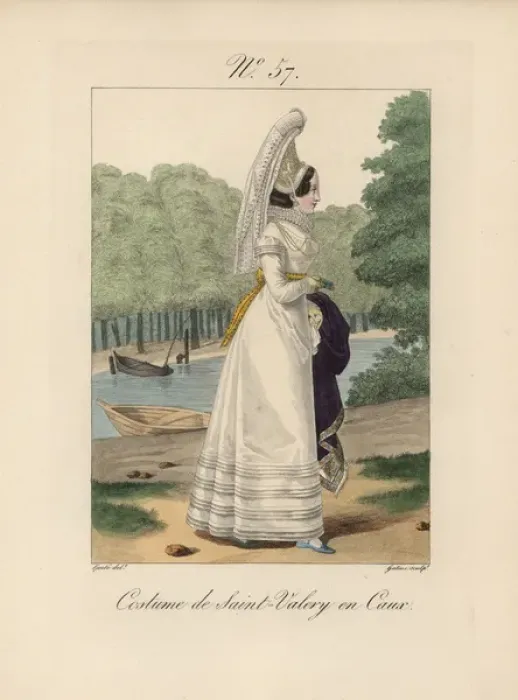 Framed Print : Costume of St Valery en Caux Framed Print : Costume of St Valery en Caux