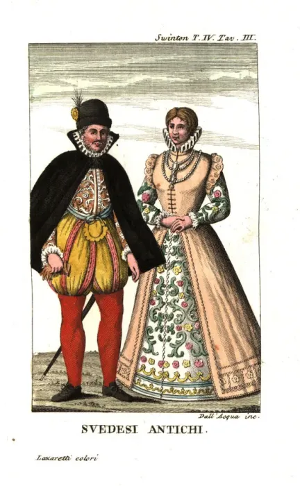 Framed Print : Costume of the Swedes in the 16th century Framed Print : Costume of the Swedes in the 16th century