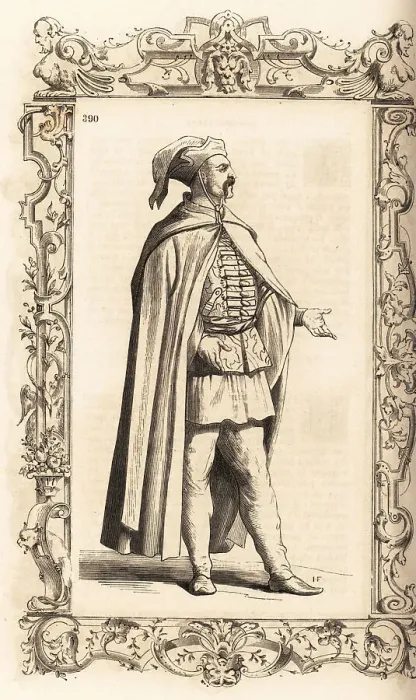 Framed Print : Costume of a Turkish pirate, Ottoman Empire, 16th century Framed Print : Costume of a Turkish pirate, Ottoman Empire, 16th century