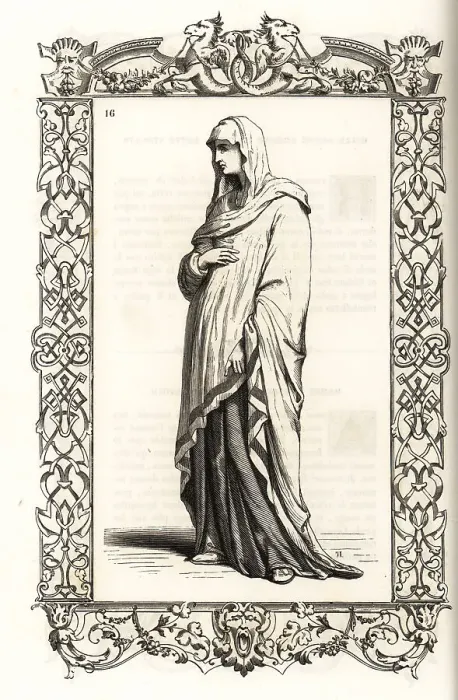 Framed Print : Costume of a Vestal virgin Framed Print : Costume of a Vestal virgin