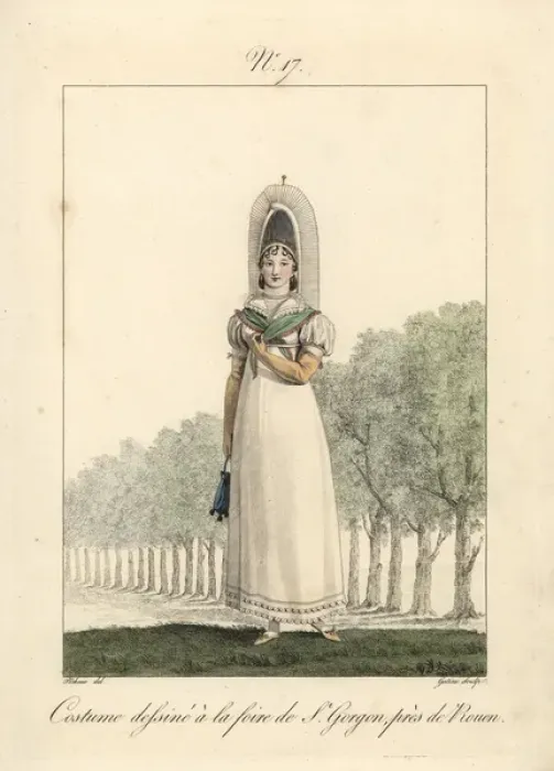 Framed Print : Costume of a woman near Rouen, 1827 Framed Print : Costume of a woman near Rouen, 1827
